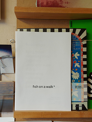 fish on a walk*, Boekie Woekie, books by artists, Amsterdam NL